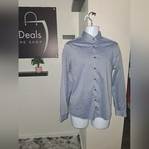 JF J.Ferrar Elegant Silver Dress Shirt for Men